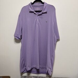 Vineyard Vines Men's XL Striped Logo 1/4 Button Polo Shirt Golf GUC